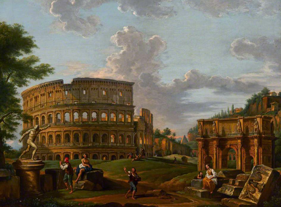 Giovanni Paolo Pannini, Fantaisie architecturale de vestiges de la Rome antique